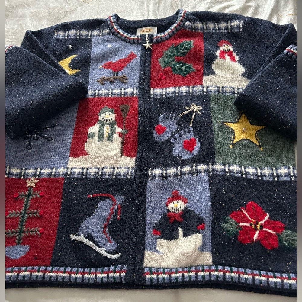 ALBOTS
Vintage 90s Talbots Patchwork Christmas Wi… - image 3